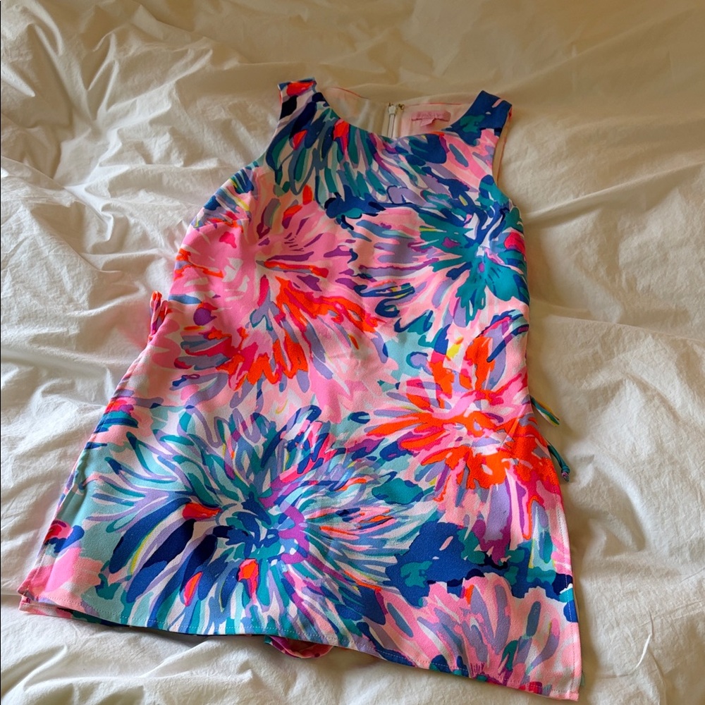 Lilly Pulitzer Multicolor Abstract Floral Dress Size 0